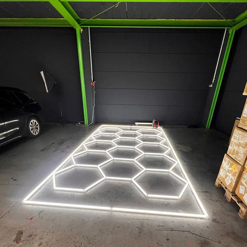 Modular LED Ceiling Light Panels — Grid, Hexagon, Diamond & Frame