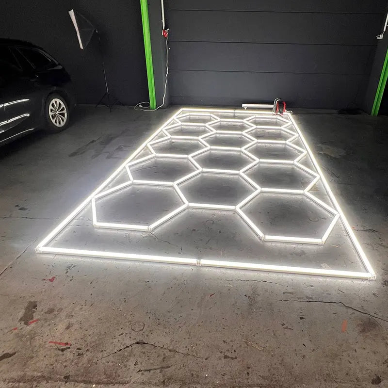 Modular LED Ceiling Light Panels — Grid, Hexagon, Diamond & Frame
