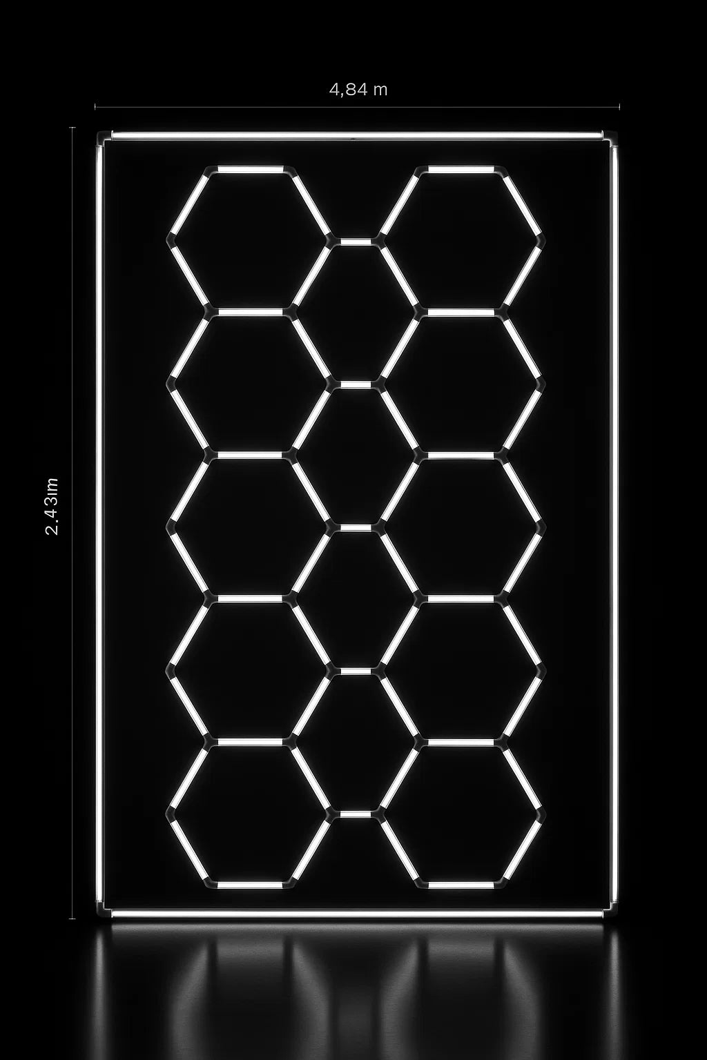 Modular LED Ceiling Light Panels — Grid, Hexagon, Diamond & Frame